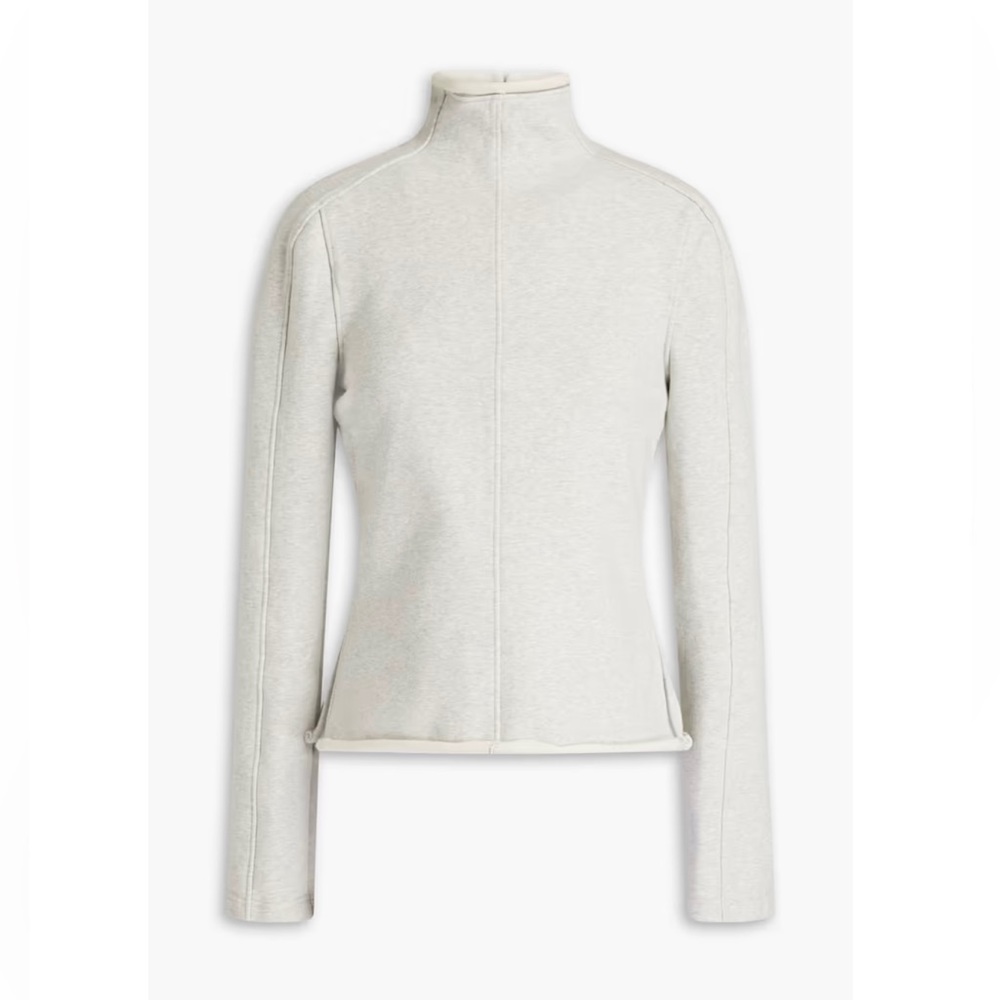 Alexander Wang Mélange French cotton-blend terry turtleneck top 🐢